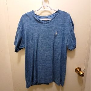 Polo Ralph Lauren Medium Blue V-Neck T-Shirt
